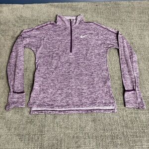 Nike Women's Heathered Purple Long Sleeve Workout Shirt